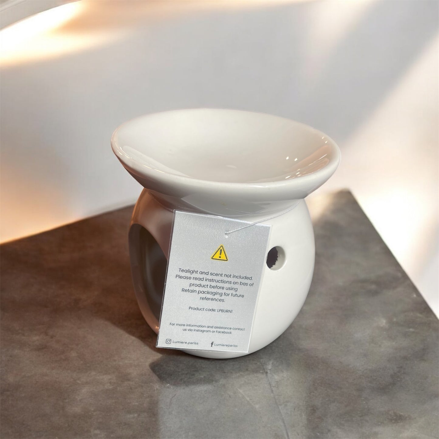 Waxmelt Oil Burner - Ceramic White